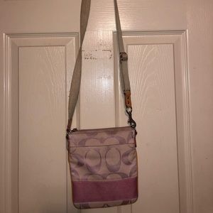 Coach pink cross body